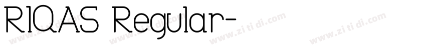 RIQAS Regular字体转换